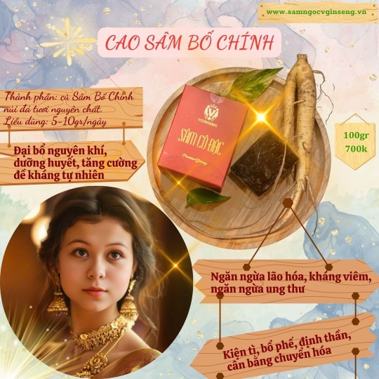 Cao Sâm Bố Chính cô đặc truyền thống 100gr