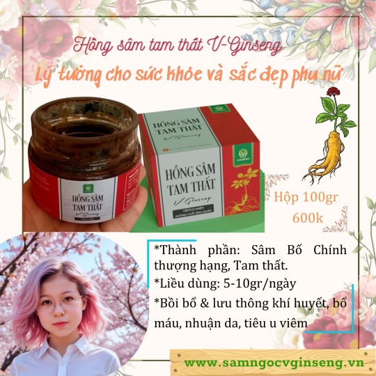 Hồng sâm Tam thất V-Ginseng 100gr